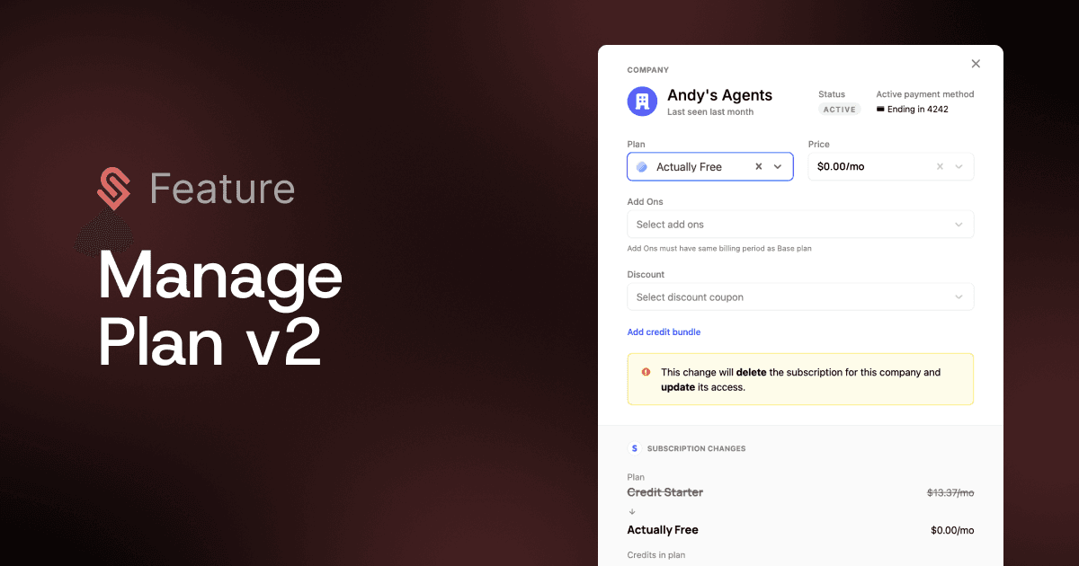 Manage Plan v2
