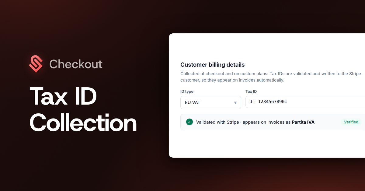 Tax ID Collection